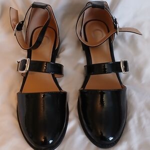 Journee Collect Constance Mary Jane Flat Black Women's Shoes